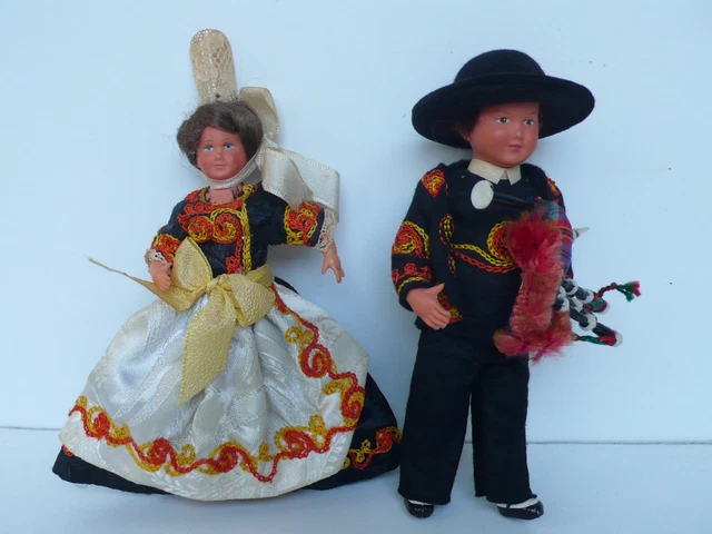 Couple D'Enfants Basques – Poupées Traditionnelles Françaises – 40 Cm – Neufes