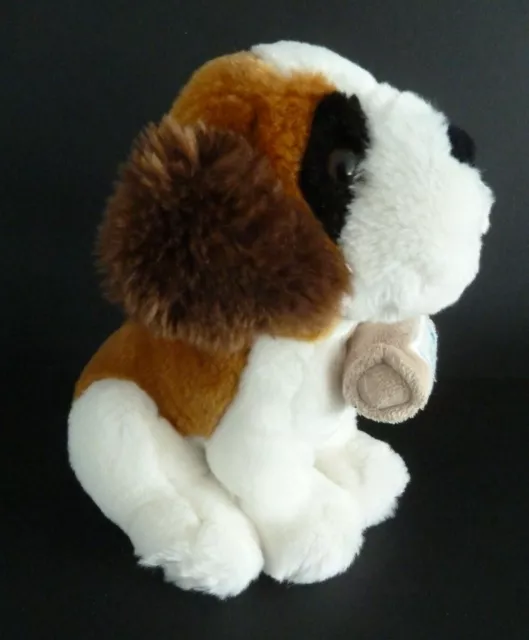 S99. DOUDOU PELUCHE CHIEN DOG Saint Bernard PLUSH & COMPAGNY Tonneau 19cm assis 2