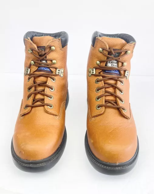 GEORGIA MEN S FARM and Ranch Waterproof Lace Up Work Boots Brown