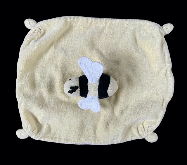 Burts Bees Baby Peluche Amarillo Abeja Amorosa Seguridad Algodón Manta Juguete con Extremos de Nudo