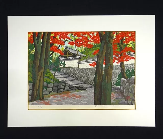 IDO MASAO "Kyoto in Autumn" Japanese Original Woodblock Print
