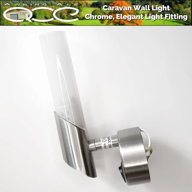 Chrom Wandmontage Glas Rohrleuchte