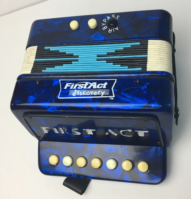 Accordion (Childs)• First Act/ By discovery - Royal Blue Sparkle • Working Toy