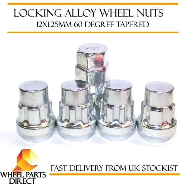 Locking Wheel Nuts 12x1.25 Bolts Tapered for Nissan Juke 10-16