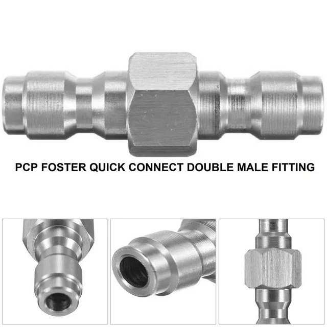 Raccord Rapide PCP 8mm Avec Filtre Et Clapet Anti-retour - Acier Inox Et Cuivre - 1 Pièce