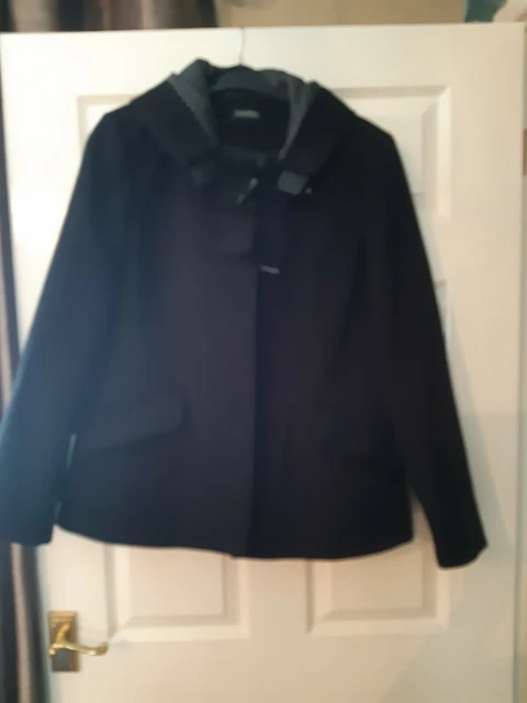 LADIES BLACK ASDA George Duffle Coat 16 7.49 PicClick UK