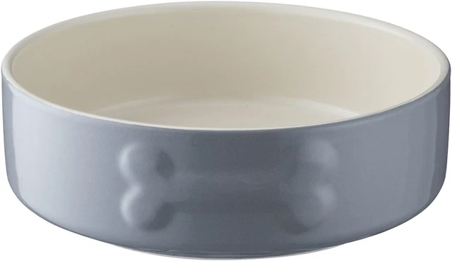 Mason Cash Colour Mix Grey Stoneware Dog Bowl, 15 cm