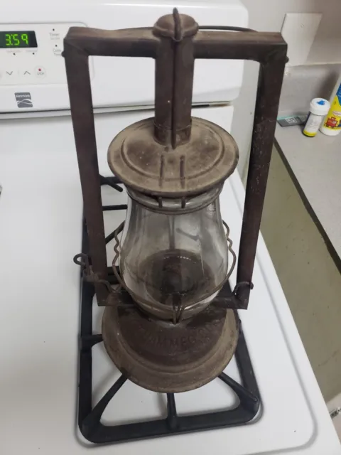 Vintage C.T. Ham Mfg Co No. 2 Clipper Tubular Kero Oil Lantern Lamp Light