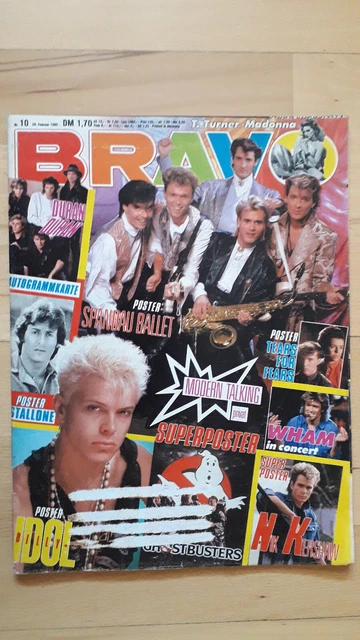 BRAVO Nr.10 vom 28.2.1985 Billy Idol, Frankie goes to Hollywood, Tears for Fears