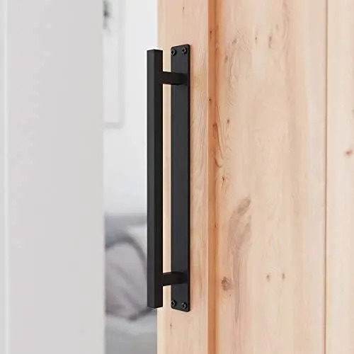 12” Rustic Barn Door Handle for Sliding Door, Heavy Duty Barn Door Pull, Anti...