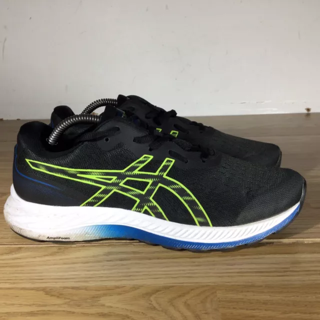 MENS ASICS AMPLIFOAM RUNNING SHOES/TRAINERS! BLACK/Green/Blue/White! UK8!