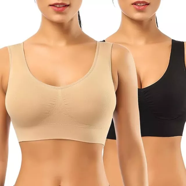 Women Front Buckle Sports Bra Plus Size Push Up Wireless Full Coverage Bra  Medium Support Lift Up Yoga Workout Gym Bra Black : : Clothing,  Shoes & Accessories