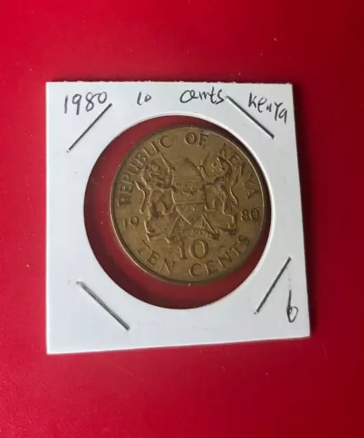 Republik Von Kenia 1980 10 Cent - Schöne Welt Münze