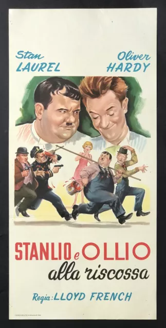 CINEMA-locandina-poster STANLIO E OLLIO ALLA RISCOSSA Laurel Hardy FRENCH