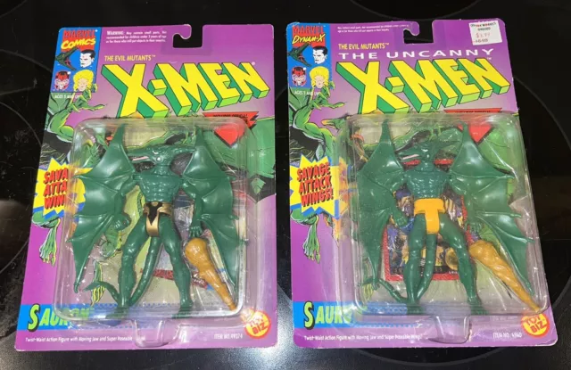 Toybiz Marvel X-Men Sauron Figure Lot - Yellow + Gold Belt Variants - New