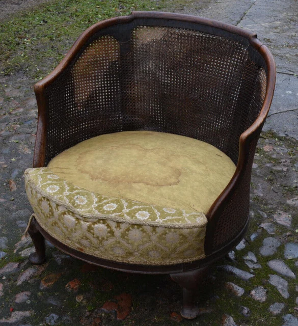 1 Armchair Antique Braided SUPER DECORATIVE Neo Baroque Louis Quince CA 1920