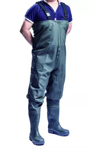 WATERPROOF PVC CHEST Waders Size 6 - 13 Coarse Sea Fly Fishing Boat Farm  Tackles £54.35 - PicClick UK