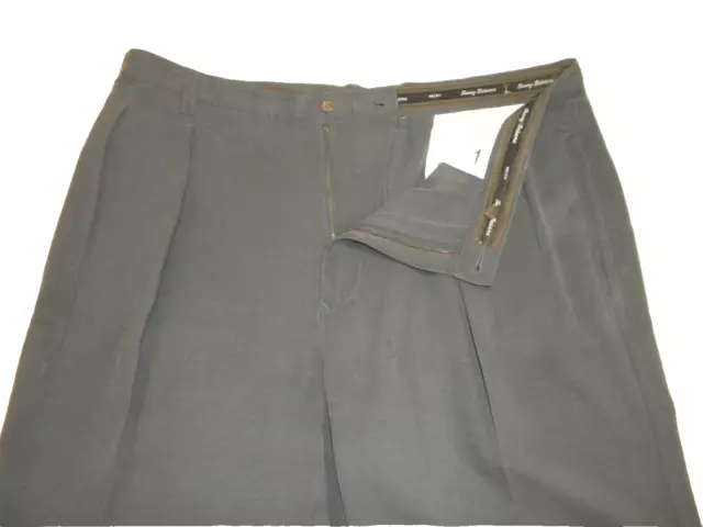 TOMMY BAHAMA MENS Shorts 38 Gray Pleated Silk Relax Chino Lounge ...