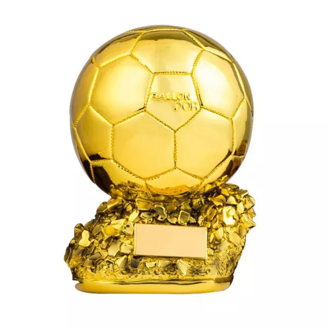 1:1 Replica Ballon d'or Soccer Trophy Football Fans Resin Ornament Souvenir