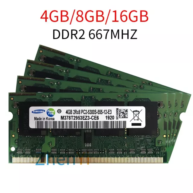 16GB 8GB 4GB 2GB 1GB DDR2 PC2-5300S 667MHz Laptop SODIMM Speicher Für Samsung DE