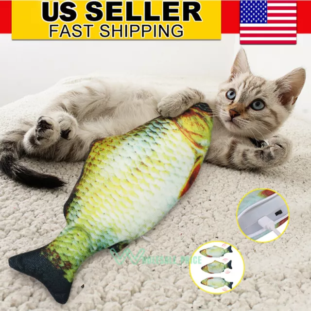 Pescado Pez De Juguete Para Gatos Simulacion Movimiento Realista Regalo Mascota