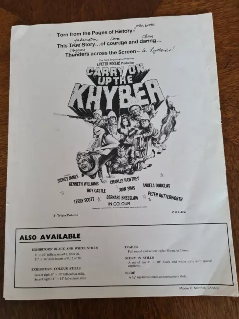 Carry On film Up The Khyber original publicity Booklet 2