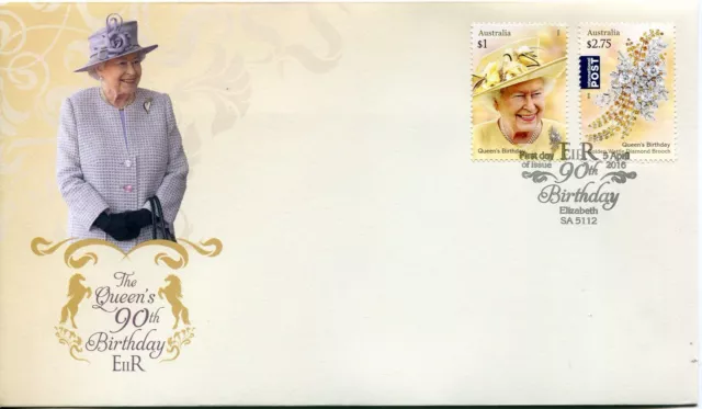 2016 Birthday of Her Majesty Queen Elizabeth II (Gummed Stamps) FDC