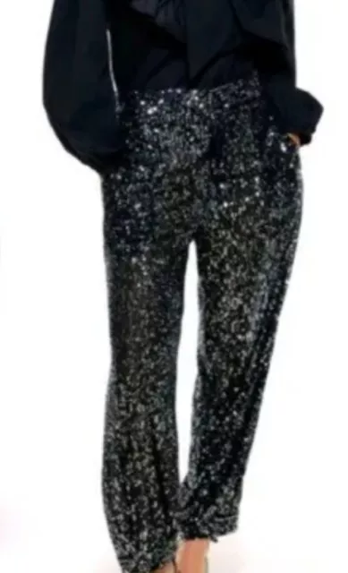 Sequin sales joggers zara