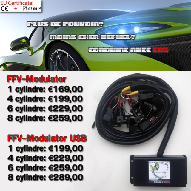 kit ethanol - boitier E85 Eco-system v3 - Flex Fuel - câble