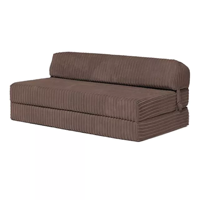 Loft 25 Brown Jumbo Cord Double Z Bed Chair Fold Out Chairbed Guest Futon Sofa