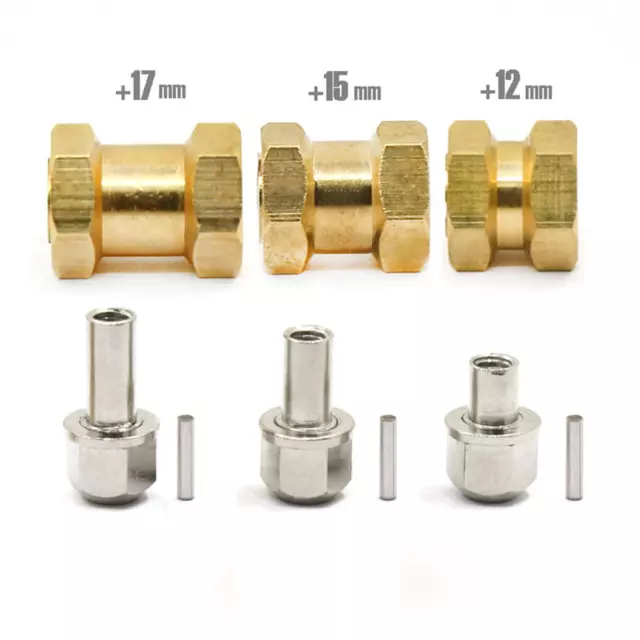 Heavier Brass Wheel Hex Extended Adapter For Axial SCX10 90046 D90 1/10 RC Car E