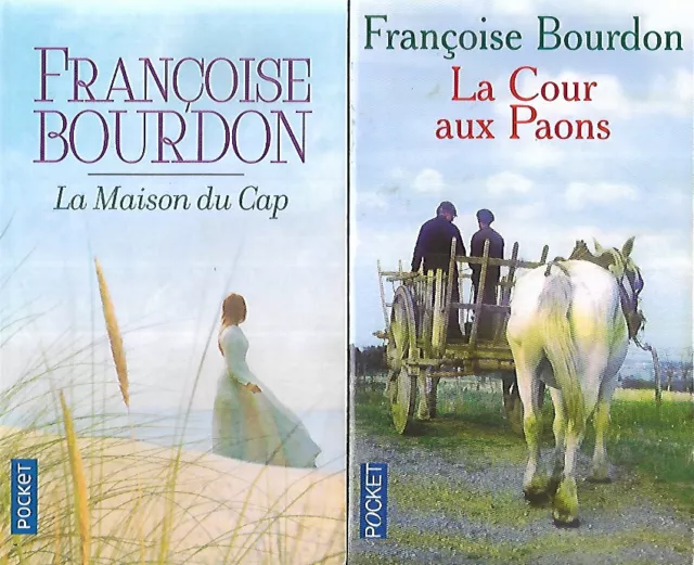 Lot x 2 Livres de FRANCOISE BOURDON la cour aux paons + la maison du cap-POCKET