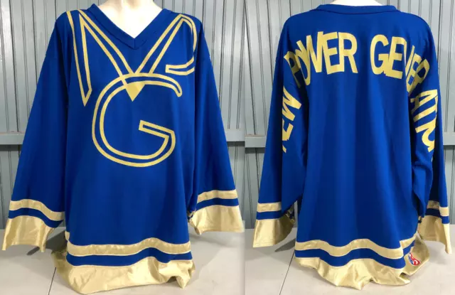 Prince Vintage 90's NPG New Power Generation XXL Blue AK Knit Hockey Jersey