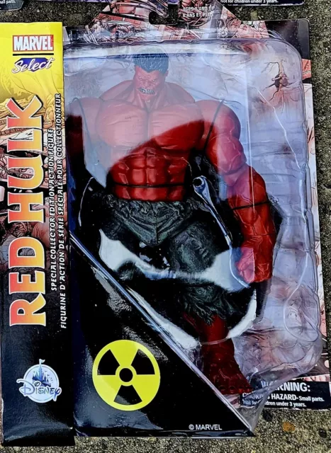 Marvel Select Red Hulk Action Figure Diamond Select Disney Store Exclusive Rare