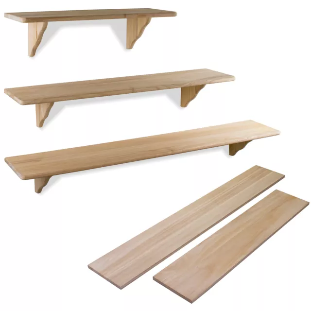 Wooden Wall Mounted Shelving Kits Wood Boards Diy Furniture Shelves Storage Unit