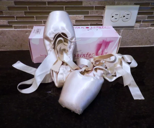 Russian Pointe Ballet Shoes Size 37 W3 V2 FS PINK