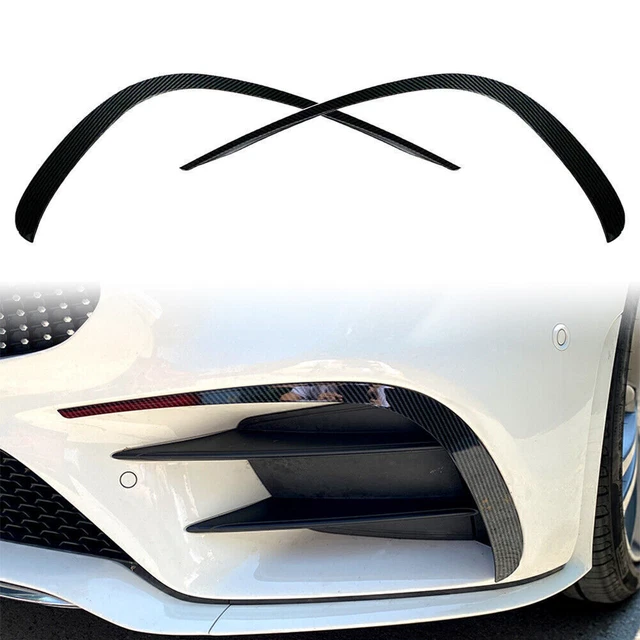 Front Carbon Fiber Bumper Splitter Air Vent Trim Fit Benz CLS-Class C257 2018-up