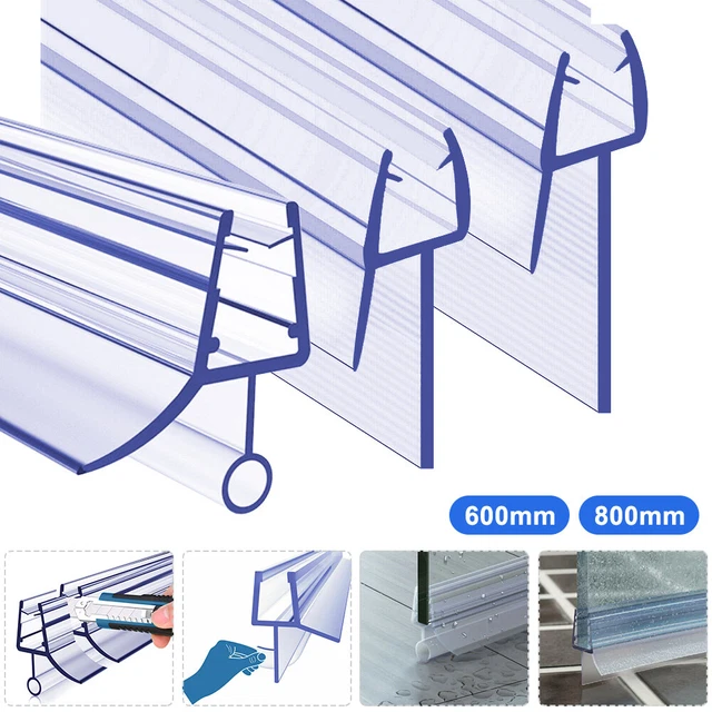 RUBBER PLASTIC BATH Shower Screen Door Seal Strip for Thickness 46mm