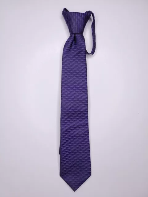 Umo Lorenzo Boys Formal Necktie 14"Lx2.5"W Purple Neck Tie Kids