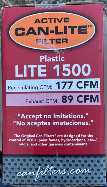 Can-Lite Filter 1500 Plastic w/ out Flange 177 CFM