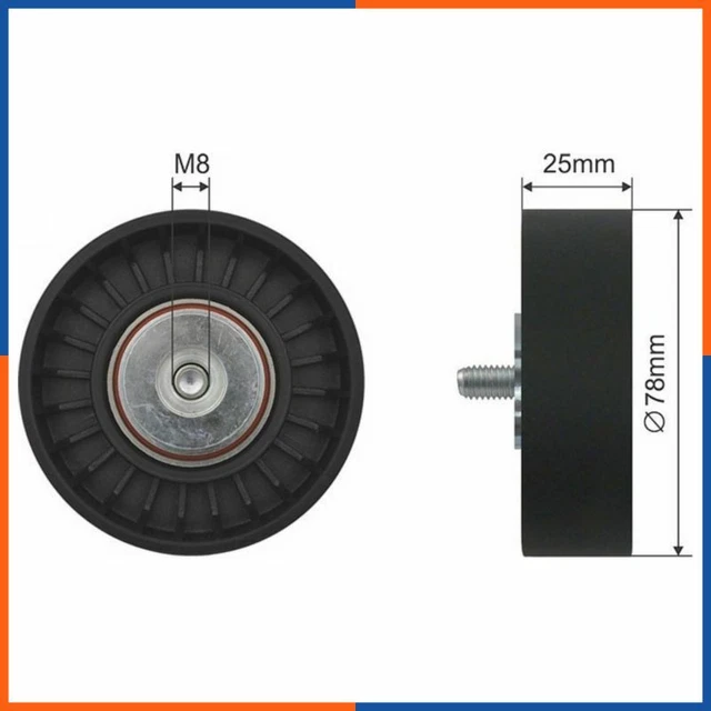 Galet tendeur de courroie d'accessoire pour VW | E2W5486BTA, TA1187, RT1277