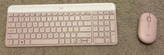 Logitech MK470 Rose Slim Wireless Keyboard and Mouse Combo NO RECEIVER/USB