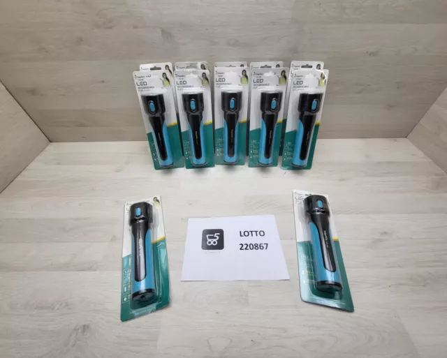 Grande Lotto Stock materiale 12 Torce Led Nere nuove usate misto rivendita fiera