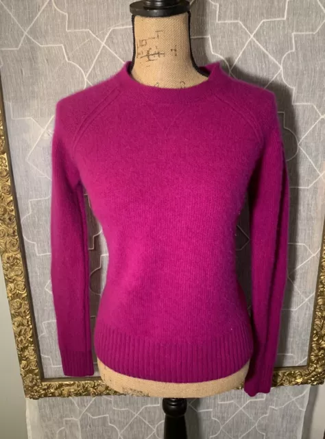 RARE VTG Brooks Brothers 100% Italian Cashmere Sweater Knit Crew Neck Pink SZ L