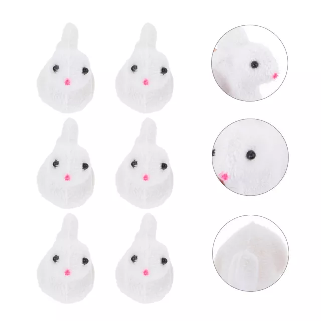 6 pz statuine fatate miniatura simulazione schiuma di coniglio coniglio coniglio