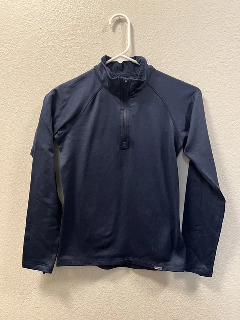 Patagonia Kids Capilene Midweight Zip-Neck Shirt Blue Size L
