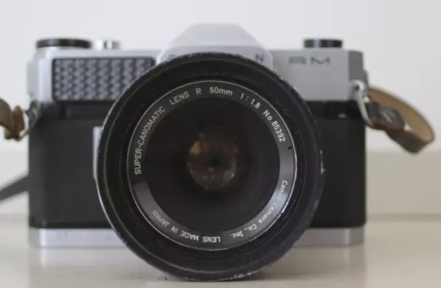 Reflex analogica Canon Canonflex RM + Obiettivo 50mm 1.8 rullino 35mm
