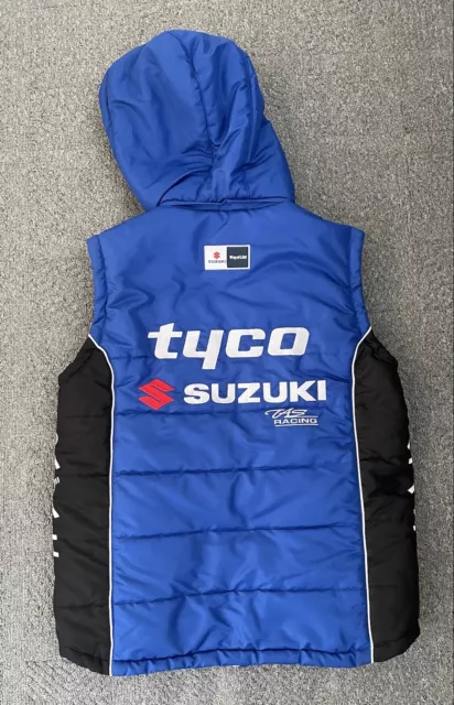 Suzuki GSXR Official Tyco Race Team Hooded Gilet Body Warmer Size Small 2