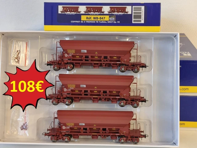 Wagon trémie à ballast T1 Uas, Sncb, Ep VI - REE WB755