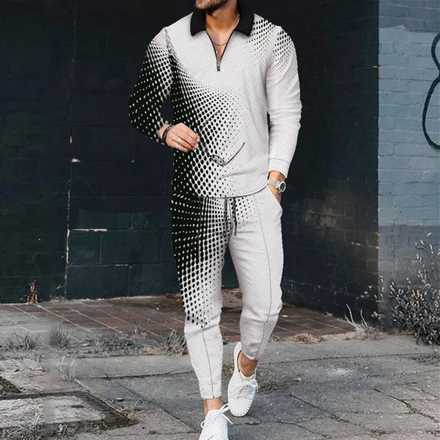 Set tuta classica in tinta unita per abiti sportivi casual da uomo